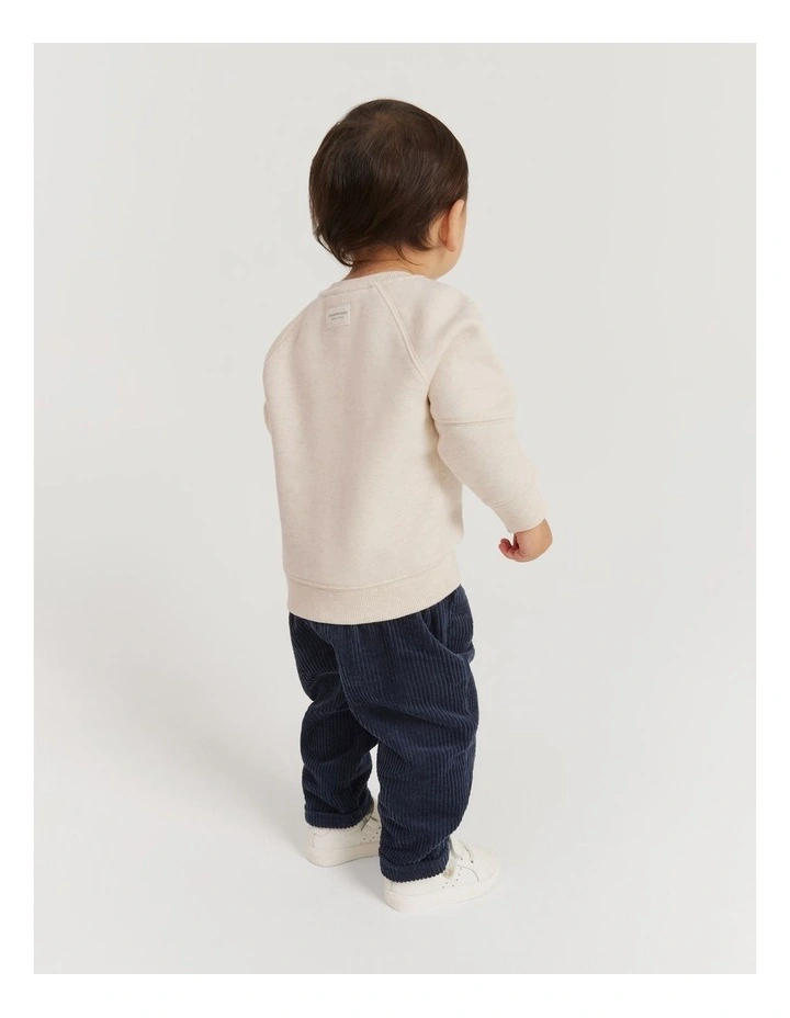 Organically Grown Cotton Dino Sweat in Oatmeal Marle image 3