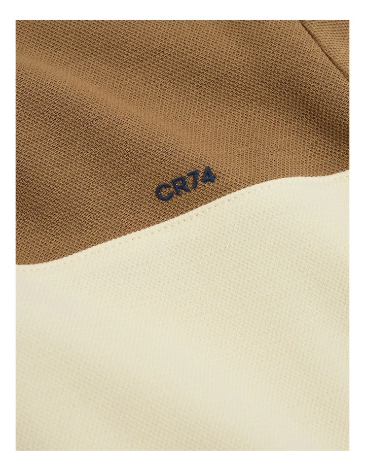 Cotton Block Stripe T-Shirt in Butter image 2