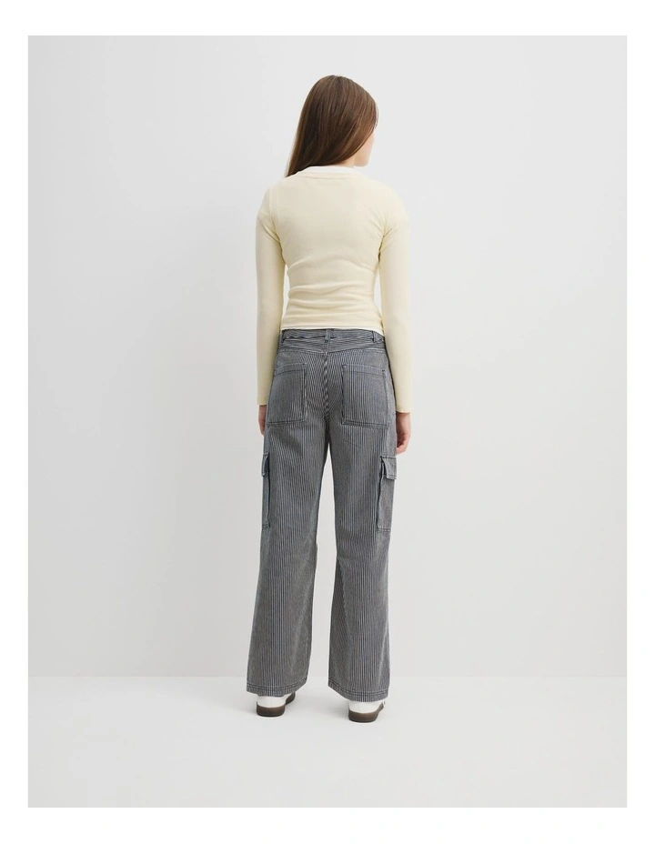 Teen Railroad Cargo Pant in Indigo image 4