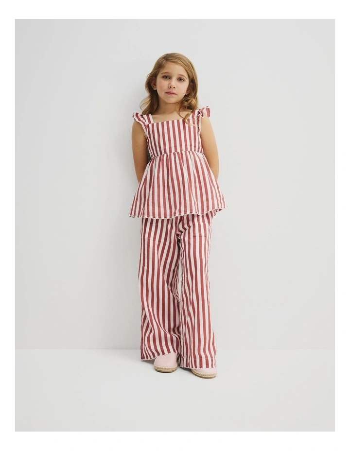 Resort Striped Top in Russet Stripe image 1