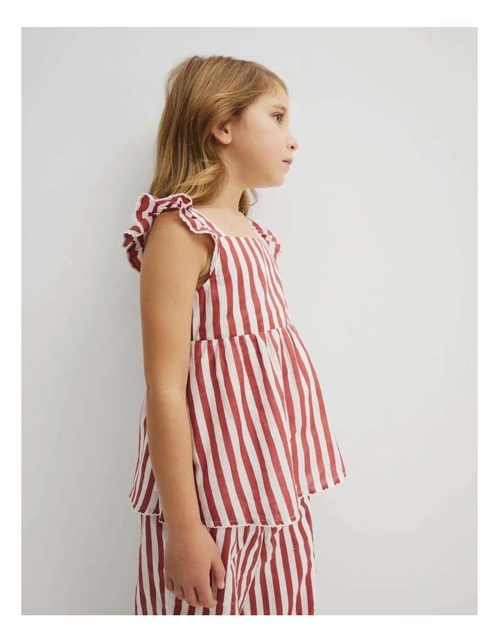 Resort Striped Top in Russet Stripe image 2