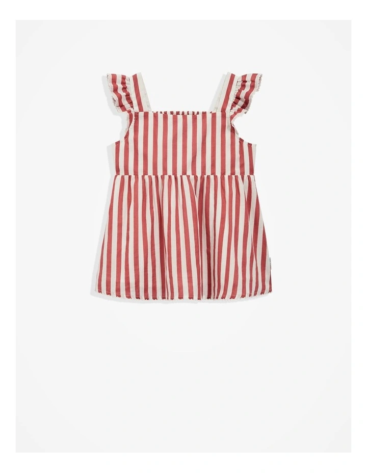 Resort Striped Top in Russet Stripe image 4