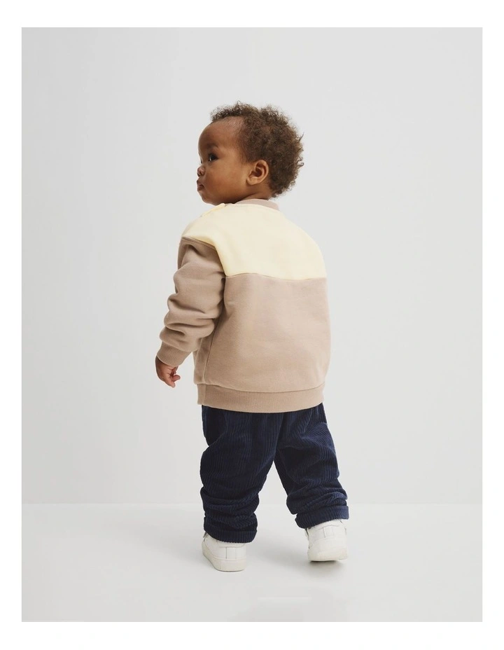 Organically Grown Cotton Spliced Sweat in Mushroom image 3