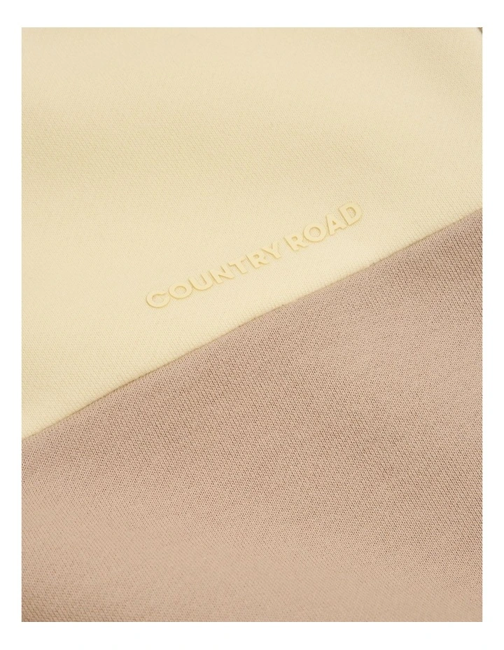 Organically Grown Cotton Spliced Sweat in Mushroom image 5