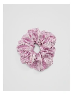 Crystal Scrunchie in Mineral Pink