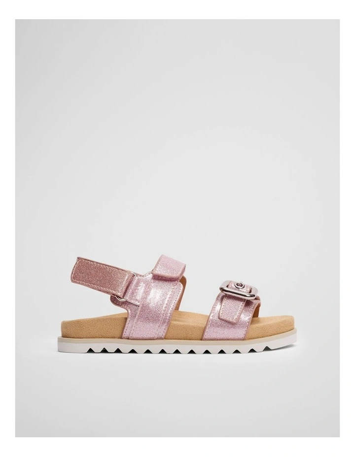 Lola Glitter Sandal in Pink Glitter image 1