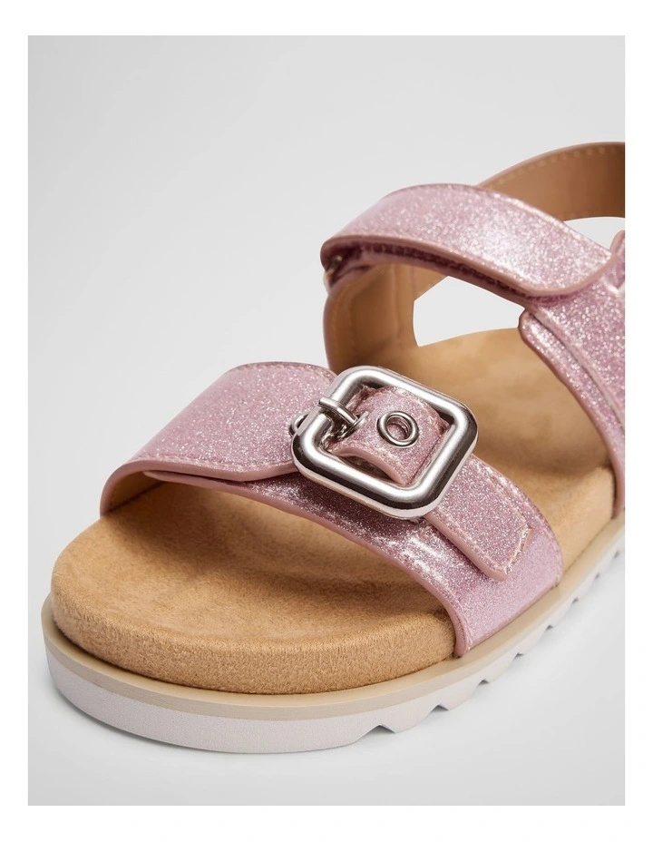 Lola Glitter Sandal in Pink Glitter image 3