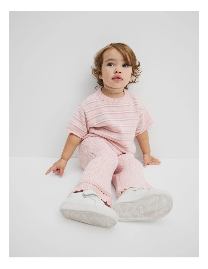 Knit T-shirt in Mineral Pink image 1