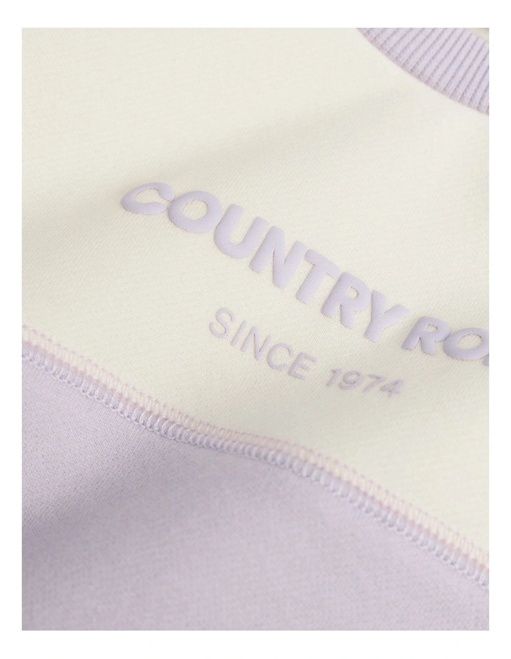 Australian Cotton Spliced Logo Sweat in Lilac image 2
