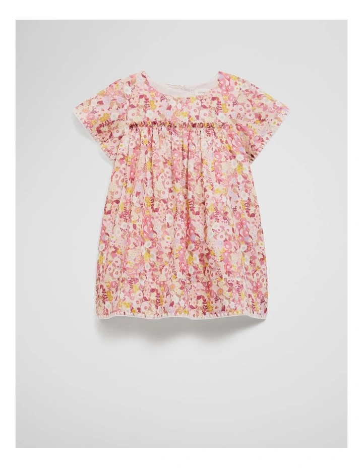 Organically Grown Cotton Garden Flare Dress in Multi Floral image 4