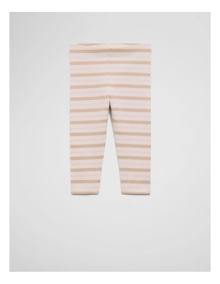 Cotton Blend Stripe Legging in Multi Stripe image 1