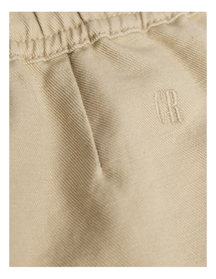 Cotton Linen Short in Wheat image 2