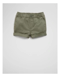 Australian Cotton Pull-on Short in Sage