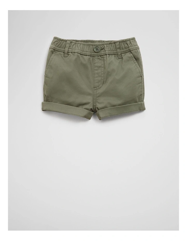 Australian Cotton Pull-on Short in Sage image 1
