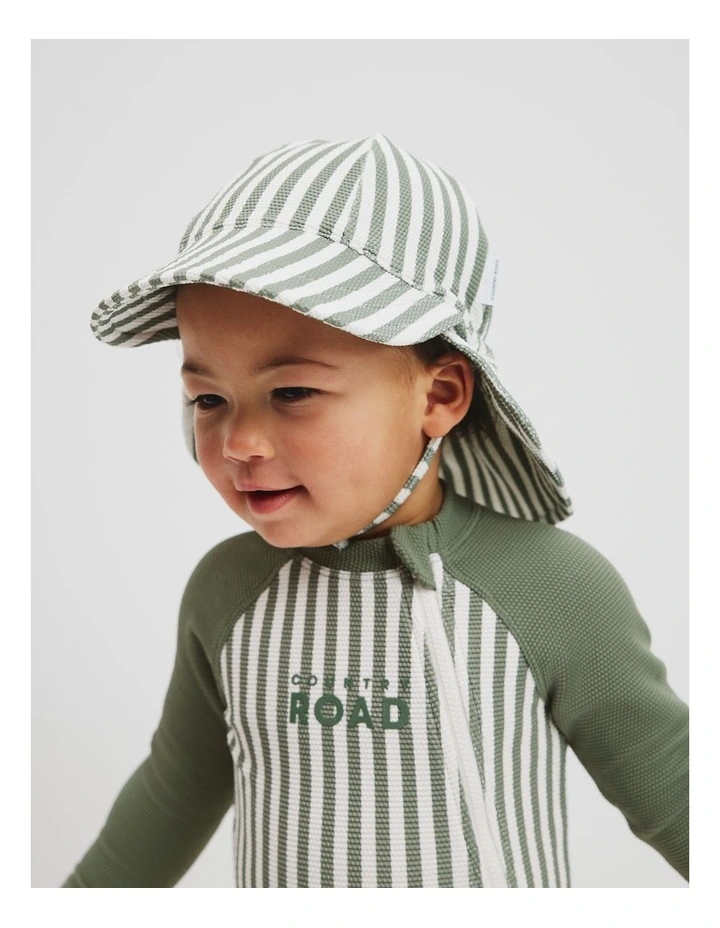 Stripe Swim Cap in Fern image 2