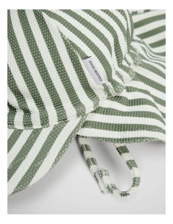 Stripe Swim Cap in Fern image 3