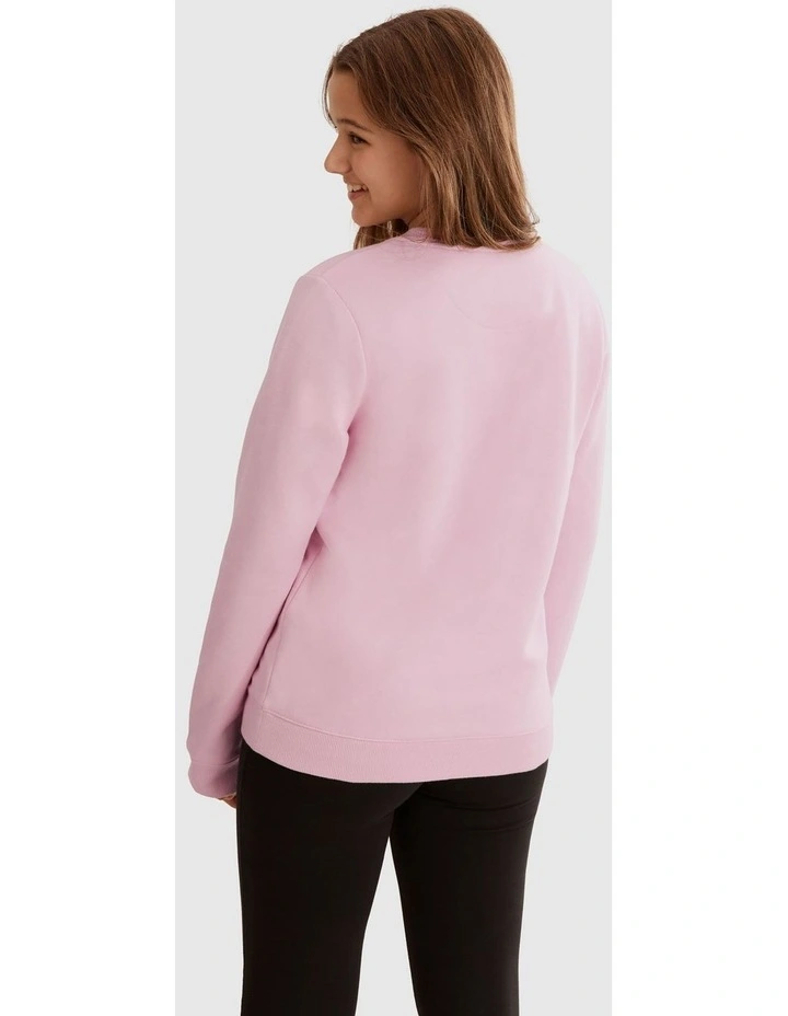 Teen Verified Australian Cotton Heritage Sweat in Ice Pink image 4
