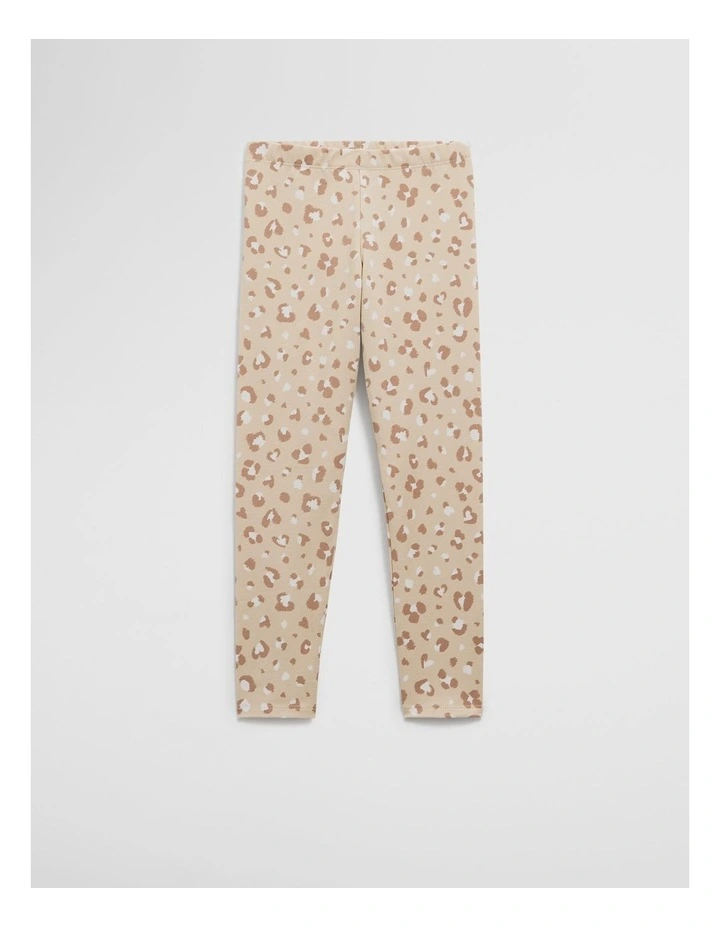 Organically Grown Cotton Blend Animal Legging in Animal Print image 1