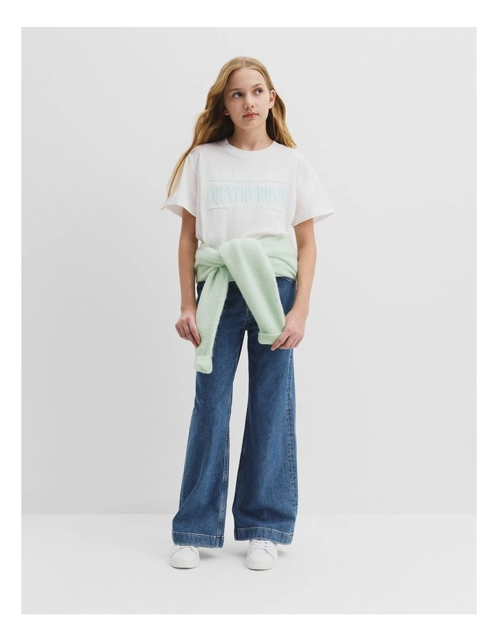 Teen Verified Australian Cotton Heritage T-shirt in Metallic Marsh image 1