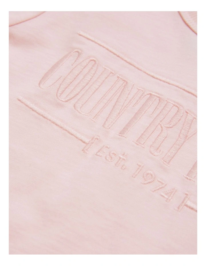 Verified Australian Cotton Heritage T-shirt in Pale Pink image 2