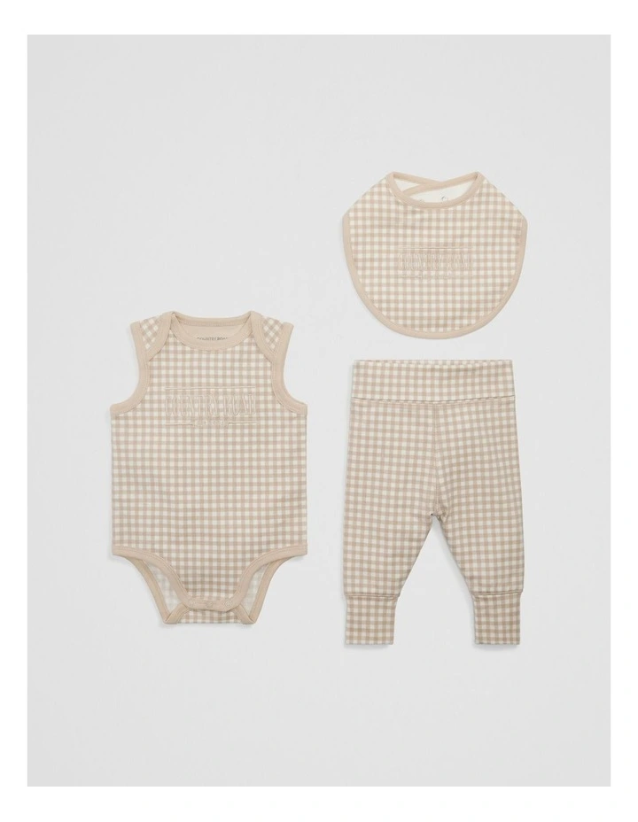 Heritage Gift Box in Natural Gingham image 1