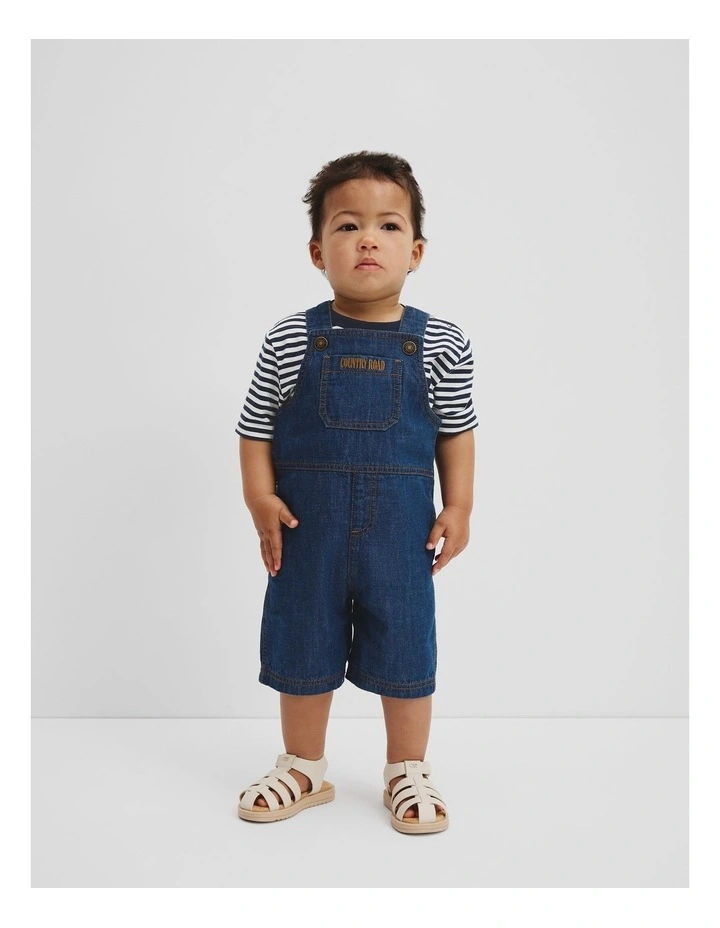 Organically Grown Cotton Denim Overall in Indigo Rinse image 1