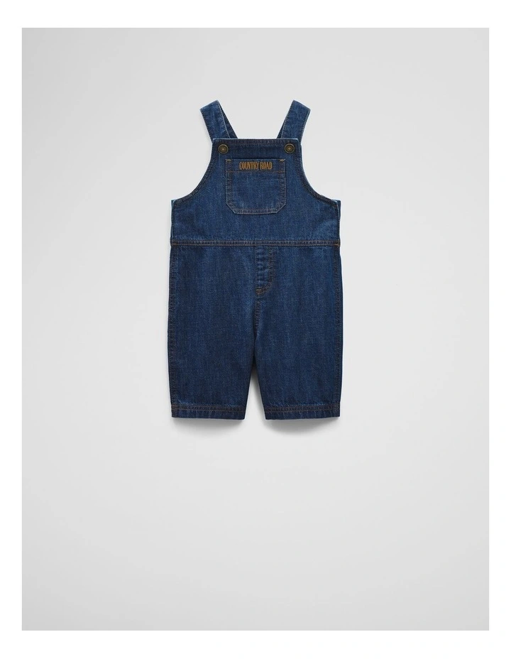 Organically Grown Cotton Denim Overall in Indigo Rinse image 4