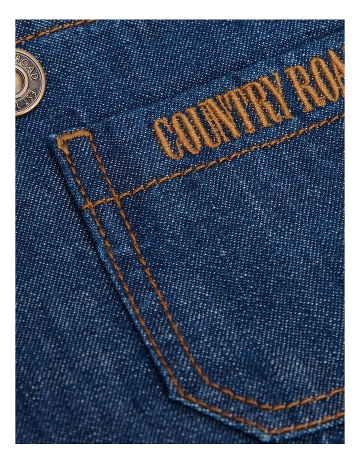 Organically Grown Cotton Denim Overall in Indigo Rinse image 5