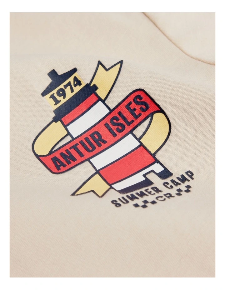 Organically Grown Cotton Lighthouse T-Shirt in Shell image 2