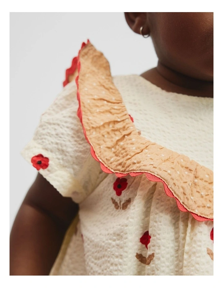 Pansy Frill Dress in Multicolour image 2