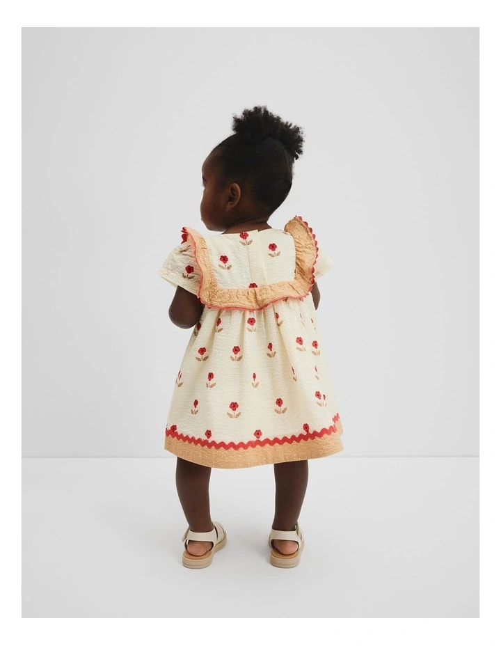 Pansy Frill Dress in Multicolour image 3