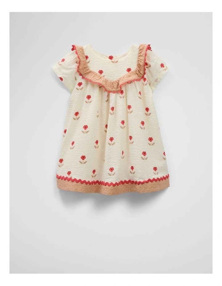 Pansy Frill Dress in Multicolour image 4