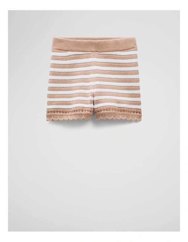 Organically Grown Cotton Knit Bloomer in Shell Stripe image 1