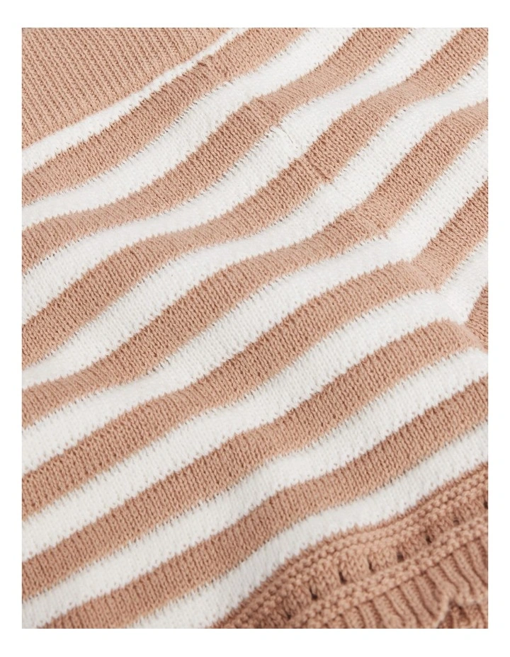 Organically Grown Cotton Knit Bloomer in Shell Stripe image 2