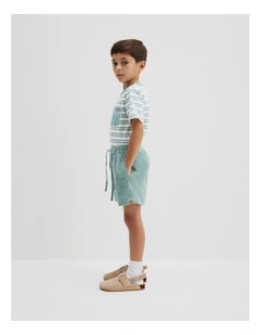 Organically Grown Cotton Cord Short in Blue Gum