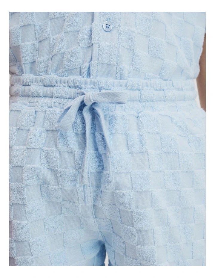Cotton Terry Short in Soft Blue image 2