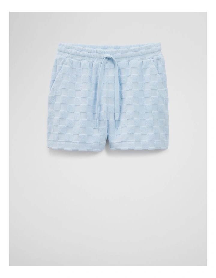 Cotton Terry Short in Soft Blue image 4