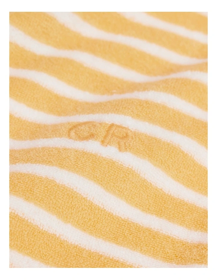 Organically Grown Cotton Terry T-Shirt in Canary Stripe image 2