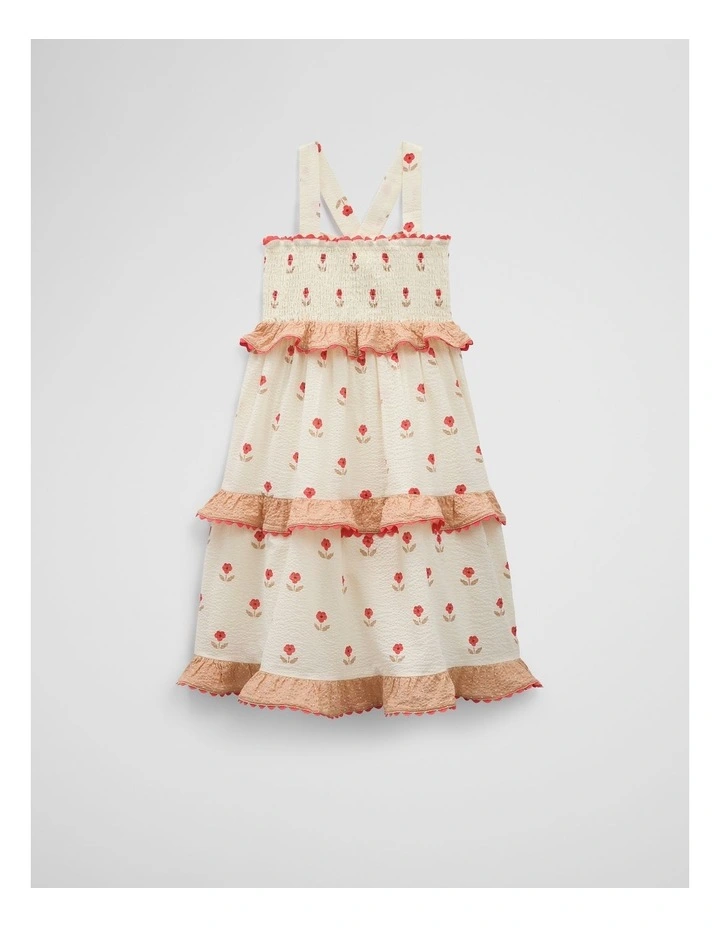 Pansy Tier Dress in Multicolour image 4