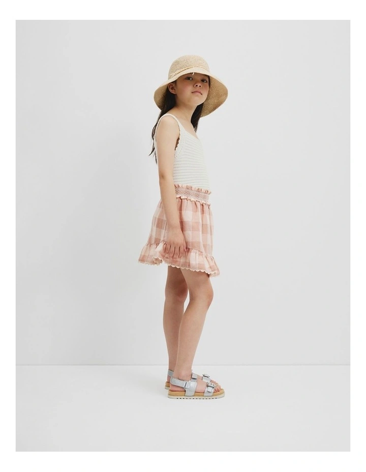 Check Skirt in Toast image 1