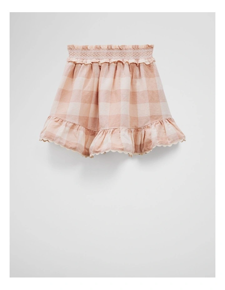 Check Skirt in Toast image 4