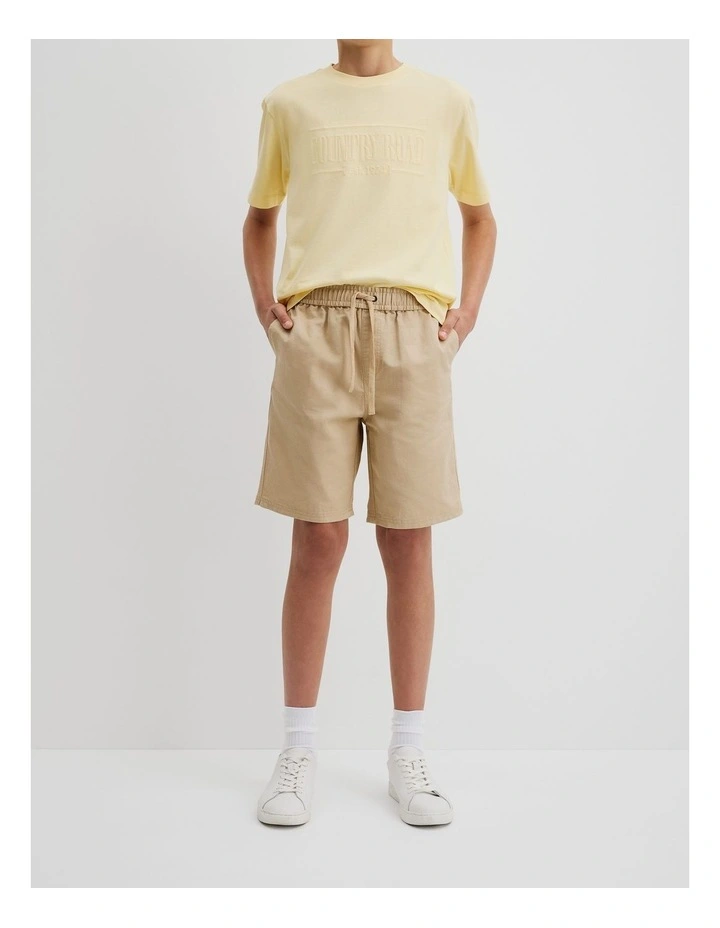 Teen Cotton Linen Short in Wheat image 2