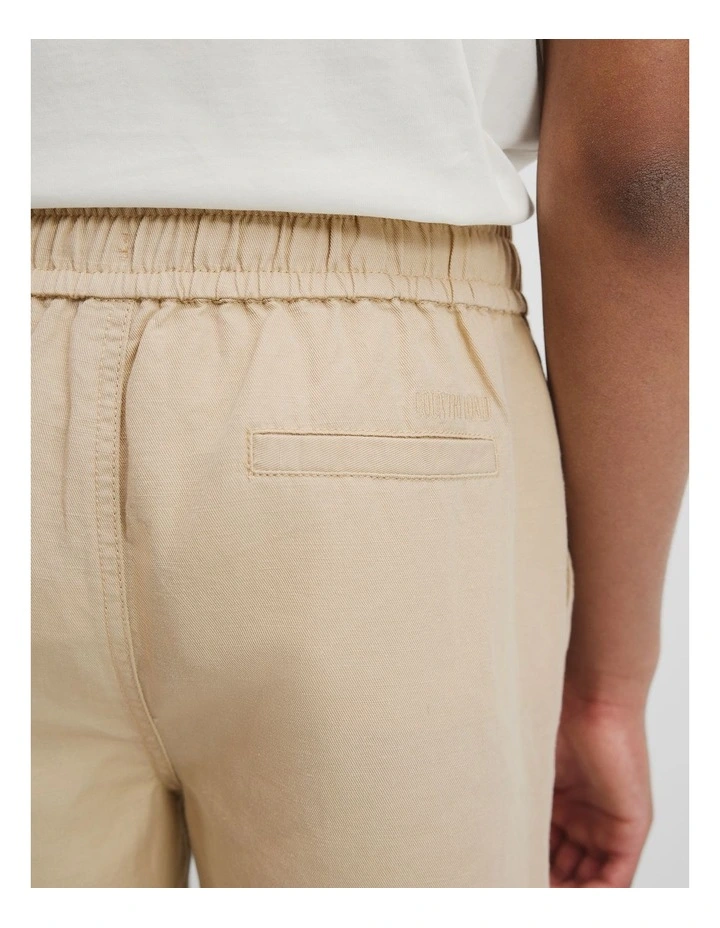 Teen Cotton Linen Short in Wheat image 3