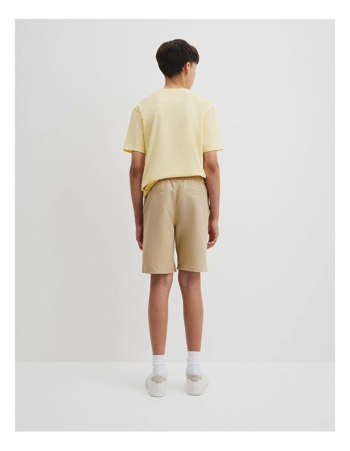 Teen Cotton Linen Short in Wheat image 4