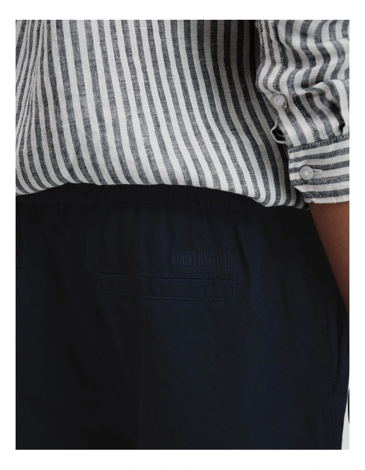 Teen Cotton Linen Short in Navy image 3