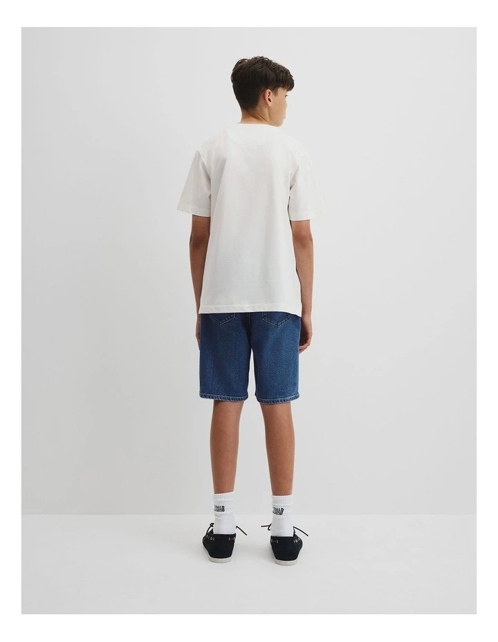 Teen Verified Australian Cotton Heritage Oversized T-shirt in Marshmallow image 4