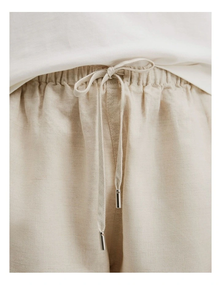 Teen Organically Grown Linen Short in Flax image 3