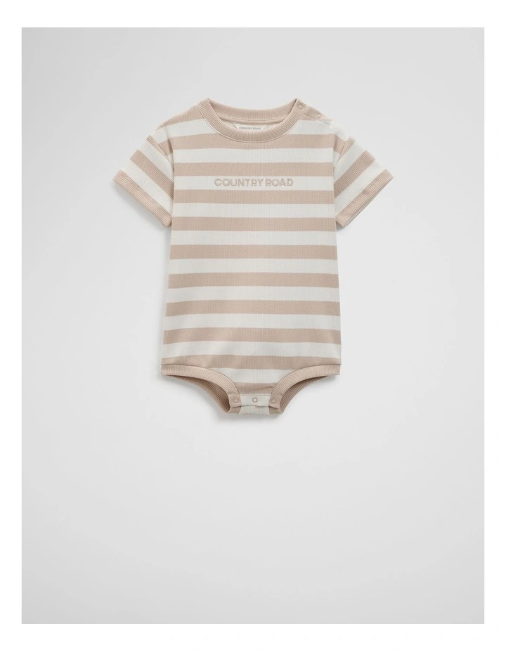 Organic Oversized T-Shirt Bodysuit in Shell image 1