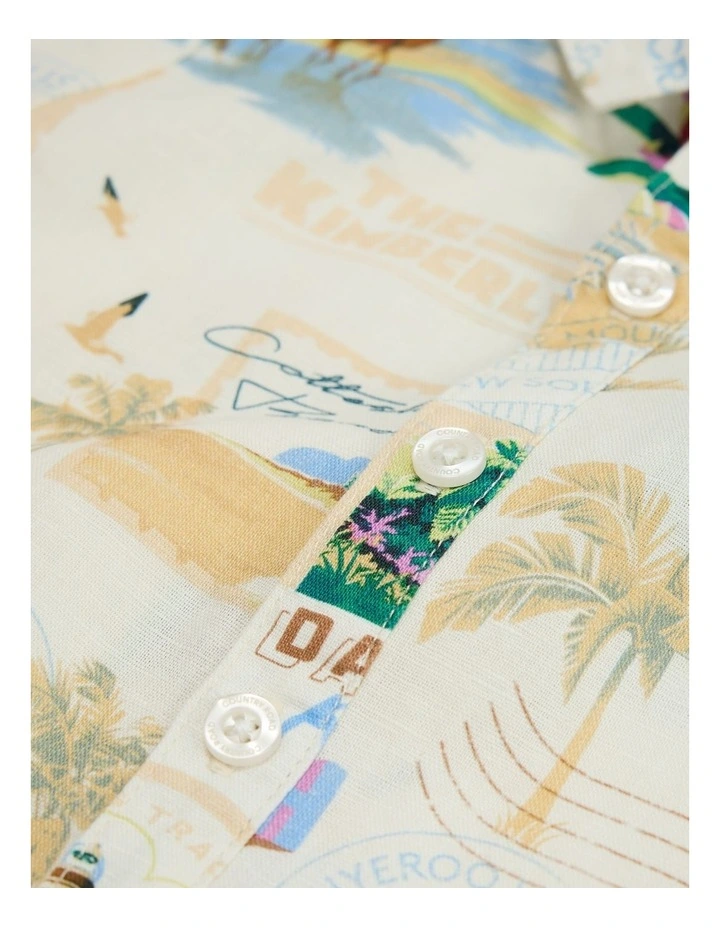 Holiday Romper in Postcard Print image 5
