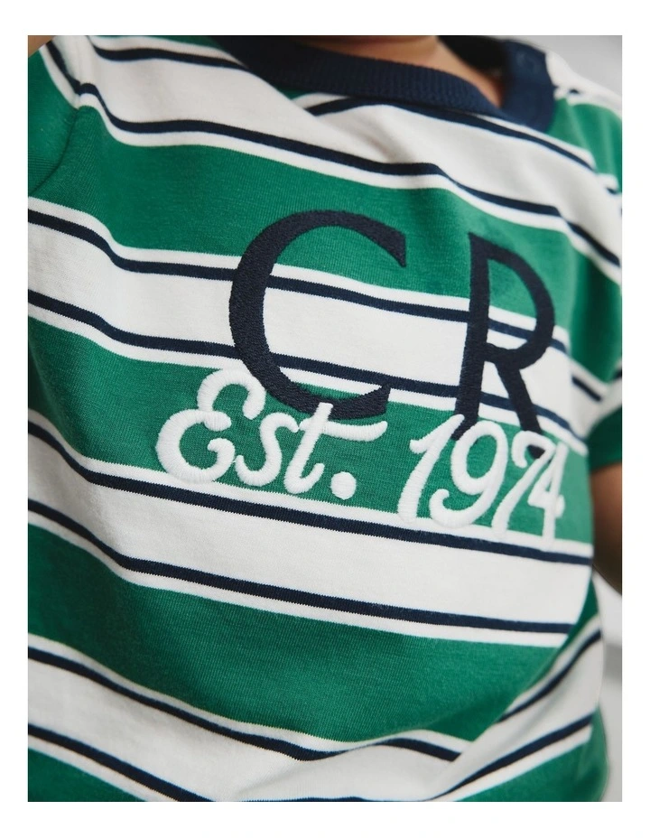 Australian Cotton CR Est. 1974 T-Shirt in Jungle Stripe image 2